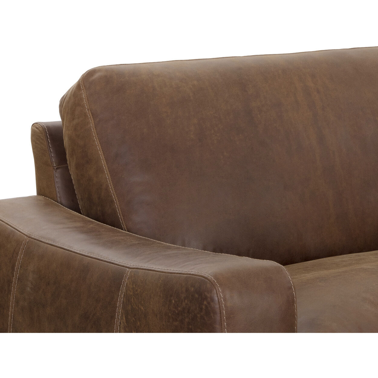 Rafael Lucia Tobacco Leather Sofa
